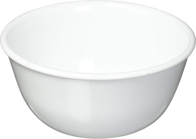 Corelle Vitrelle 12-oz Dessert Bowls, Set of 8 Chip & Crack Resistant Bowls, Great For cereal, Ice Cream, rice, soup, Ceramic Dessert Bowls Set, Winter Frost White