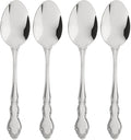 Oneida Dover Teaspoons Silverware Set for 4, Flatware | mirror finish, dishwasher safe | cutlery set for kitchen and dining, utensil set, kitchen gifts for women, heavy duty