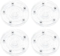 4Pcs Clear Acrylic Lazy Susan 3 Inch Turntable Organizer Bearings | Mini Lazy Susan, Small Lazy Susan Turntable, 360° Rotating Swivel Plate for Spice Rack, Cosmetic, Cake, Pantry, DIY Display