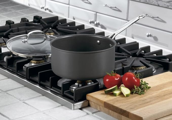 Cuisinart Chef's Classic Non-Stick 3-Quart Nonstick-Hard-Anodized, Saucepan w/Cover, 6193C-20