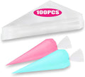 Piping Bags, Pastry Bags 100PCS 14 Inch, Disposable Icing Piping Bags | Tipless Icing Piping Bag For Cookie/Cake Decorating Supplies, Anti Burst And Non-Slip Thicken Cake Decorating Bags