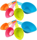 HINMAY Pet Food Scoops Plastic Measuring Cups Set, Set of 2 | Use for measuring pet food portions (dog, cat, bird, etc.) or even ingredients while cooking or baking.