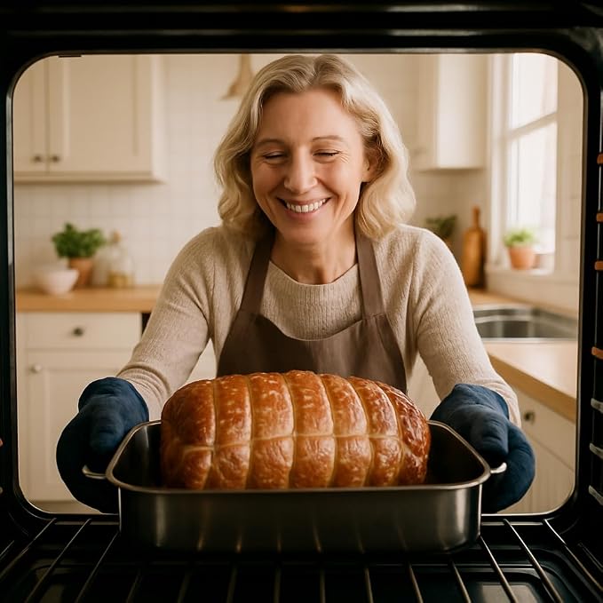 HIC Kitchen Roasting Octagonal Baking Rack, Chrome-Plated Steel Wire, Fits Oval And Smaller Roasting Pans, 9.5 x 6.125 x 0.5-Inches