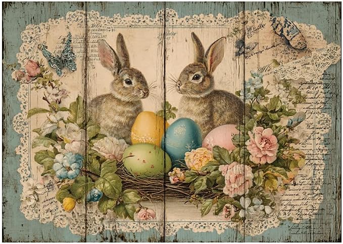 Stove Top Cover for Electric Stove 28.4 x 20.5 Inch Non Slip Stove Mat Oil Proof Easter Bunny Eggs Glass Cooktop Protector Kitchen Mat