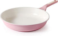 SENSARTE Nonstick Ceramic Frying Pan 12.5-Inch, Healthy Non Toxic Skillet, Induction Omelet Pan with Heat Resistant Handle, PFAS-Free, Pink