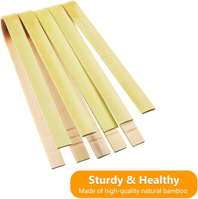 30 Pcs Wooden Tongs for Charcuterie - Mini Bamboo Disposable Tongs for Serving Food, Natural Wooden Cooking Toast