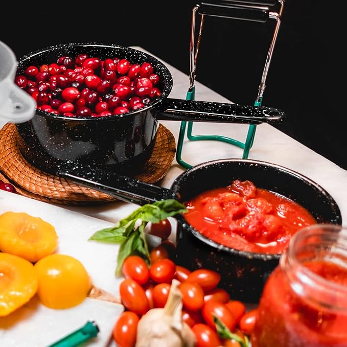 Granite Ware Saucepan Set, 1 Qt & 2 Qt - Speckled Black, Set of 2 | Porcelain Surface & Scratch-Resistant Non-Stick Pots for Sauces, Soups & Everyday Cooking, Even Heat Distribution