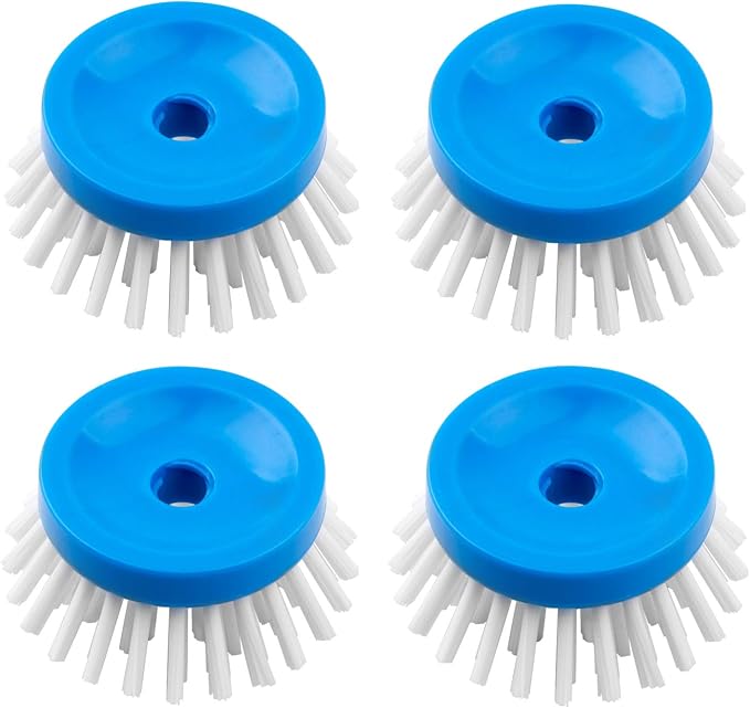 MR.SIGA Soap Dispensing Palm Brush Refill, Pack of 4 | Non-scratch, safe for non-stick cookware