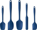 Silicone Spatula Set,5 Piece Food Grade Rubber Spatulas,Navy Blue | Spatulas Silicone Heat Resistant for Baking,Cooking,and Mixing High Heat Resistant Non Stick Dishwasher Safe BPA-Free