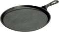 Lodge Round Seasoned Cast Iron Griddle - Round-Shaped, Pre-Seasoned Iron Griddle Pan - Non-Toxic, PFAS-Free Cookware - Compatible with Stovetop, Oven, Grill, or Campfire - 10.5 Inches (Pack of 3)