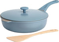 Goodful All-in-One Pan, Multilayer Nonstick Cookware Set, High-Performance Construction, Multipurpose Design Replaces Multiple Pots and Pans, Dishwasher Safe, 11-Inch, 4.4-Quart Capacity, Blue Mist