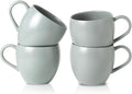 Coffee Mugs Set of 4, 16 oz Ceramic Coffee Cups for Latte, Tea, Milk, Cereal, Cappuccino, Stoneware Tea Cups for Housewarming Wedding Gifts, Microwave & Dishwasher Safe, Pebble Gray