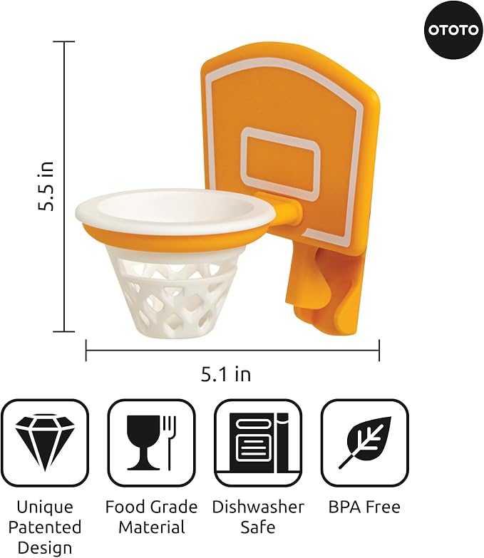 OTOTO Dunk N' Egg Yolk Separator Funny, Unique Kitchen Gadgets, Kitchen Accessories, Unique Cooking Gifts, Basketball Stuff