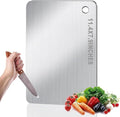 Titanium Cutting Board for Kitchen, Metal Non Stick Chopping Board | Upgrade Double Sided Food-Grade Titanium Board for Meat Cheese Vegetable 11.4*7.9 Inch