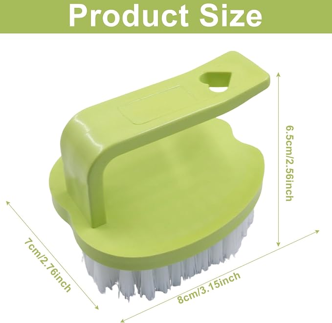 Vegetable Scrubber Brush, 3 Pack | Stiff Bristles, For Fruits/Potatoes/Carrots, Green+White+Red