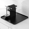 Garolue Silicone Coffee Mat,16"×16" Waterproof Heat Resistant Bar Mat for Espresso Machine Station Accessories,Non Slip Dish Drying Mat for Kitchen Counter,Home Decor Essentials,Black