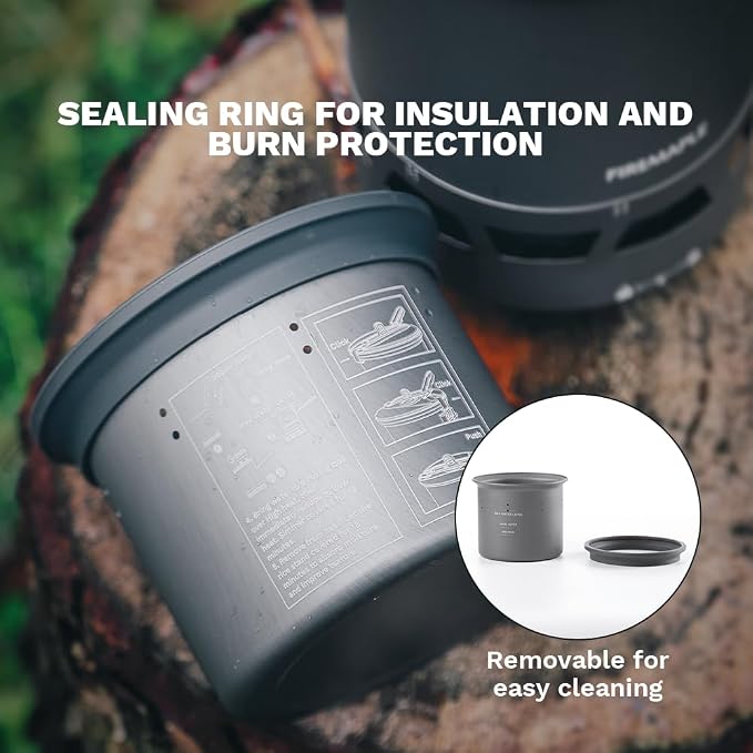 Fire-Maple Petrel Outdoor Rice Cooker for G3 pot and Quickboil Pro System | Micro-Pressure Function, Done in 15 Min, Ultralight Solo Adventure Companion, Smart Design for Safe Cooking, 300ML, 58g