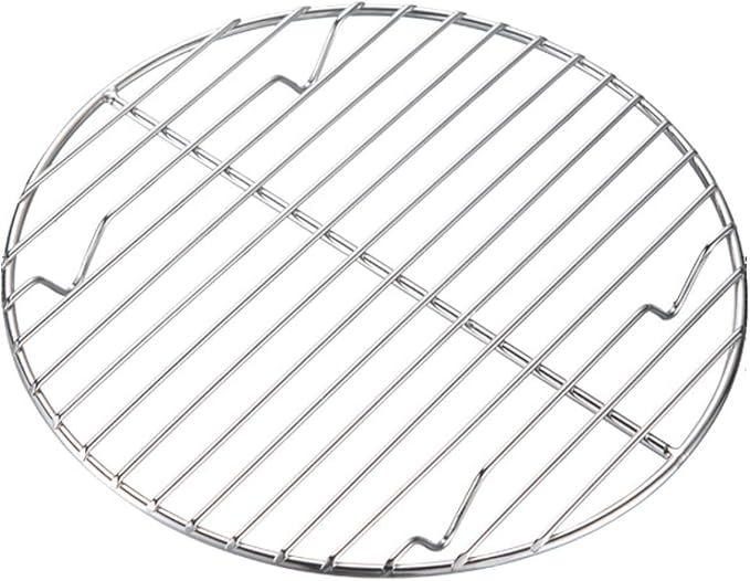 CAMPINGMOON φ8.27inch/φ21cm Round Stainless Steel Roasting Baking Steaming Cooling Rack Cooking Grid Grill Fits for 10-inch Dutch Oven W21