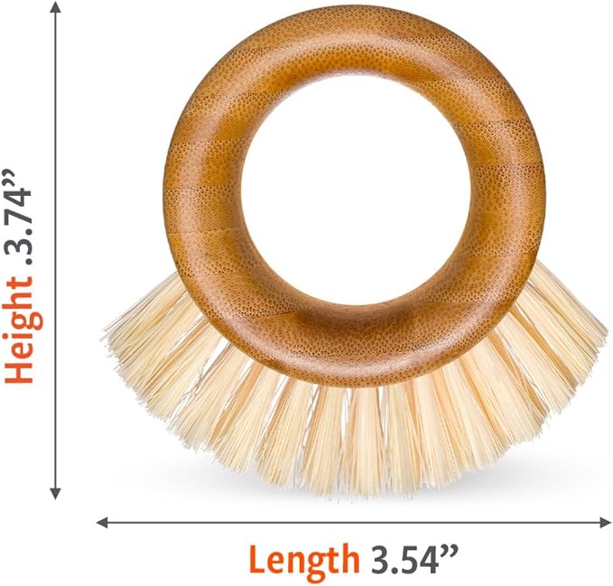 Full Circle The Ring Bamboo Produce Scrub Brush, Removes Dirt from Veggies