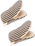 1 Pair Mini Oven Mitts,High Heat Resistant Oven Gloves,Kitchen Short Oven Mit with Hanging Loop for BBQ, Baking, Cooking and Grilling, (Khaki)