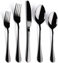 Black Flatware Set for 8,40-Piece Silverware Set for 8, SANLUNS Utensil Sets Tableware Cutlery, Mirror Polished, Dishwasher Safe