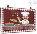 Stove Top Covers for Electric Stove 31x24 Inches, Ok Gourmet Cooking HeatResistant Glass Cooktop Protector, Funny Chef Kitchen Knife Fork Red Plaid Ceramic Stovetop Countertop Covers Mat, Oven Cover