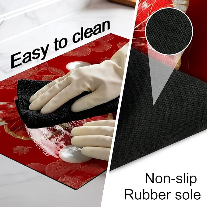 Butterfly Rose Stove Top Cover 28.35x20.47 in Non Slip Mat | Heat Resistant Cooktop Protector Mat with Non-Slip Backing, Scratch Protection and Countertop Drying Mat.