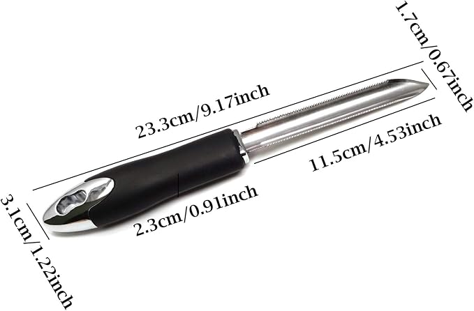 Honbay 1PCS Stainless Steel Jalapeno Chili Pepper Zucchini Cucumber Vegetable Eggplant Potato Apple Corer for Kitchen