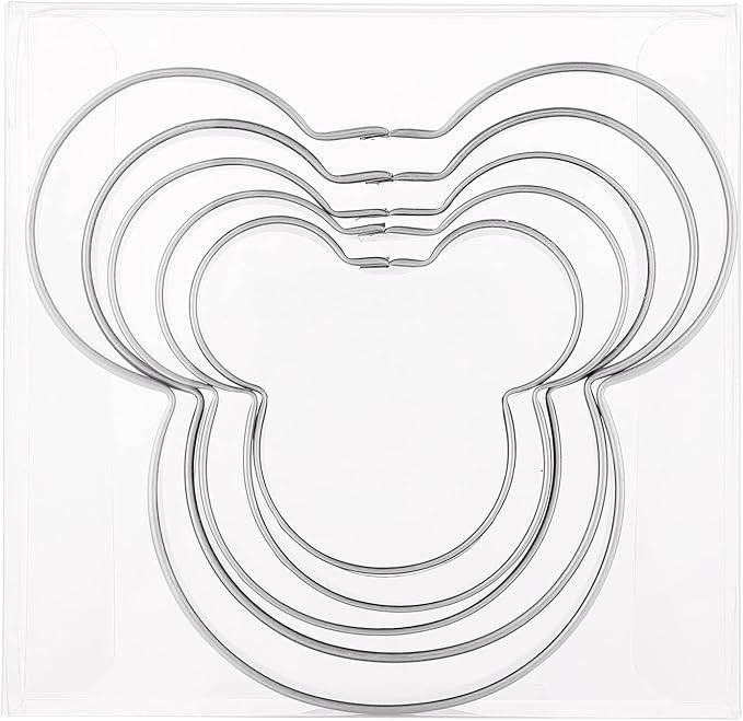 MrCookie Mouse Cookie Cutters Stainless Steel,5-Pack,2.12"-3.86".