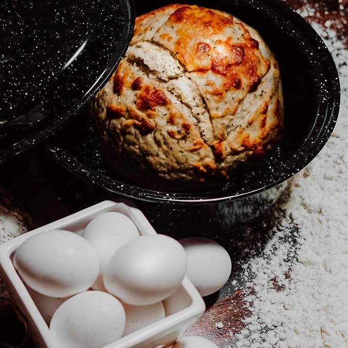 Granite Ware Round Covered Roaster - Speckled Black