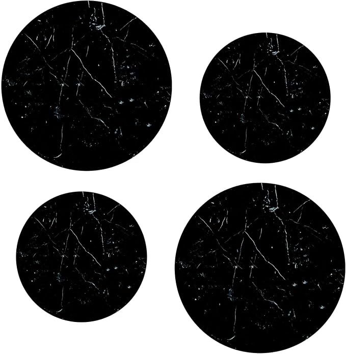 Kerixi Electric Stove Burner Covers Range Top For Expanding Counter Space Stovetop Decor (Black Marble)