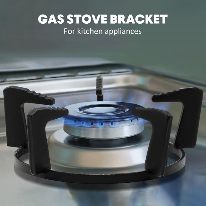 OSALADI Wok Stand Wok Cast Iron Gas Stove Rack with Five Foot Non-slip and time saving for Home Kitchen Gas Stove Cooktop Accessories (Black)