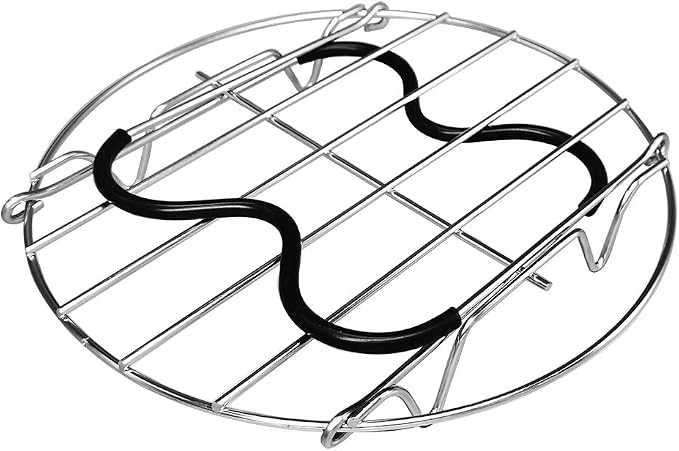 Trivet with Silicone Handles for Instant Pot 6 Qt 8 Qt, Alamic Instant Pot Trivet with Heat Resistant Silicone Handles, Steamer Rack Trivet for Electric Pressure Cookers 6 Qt 8 Qt