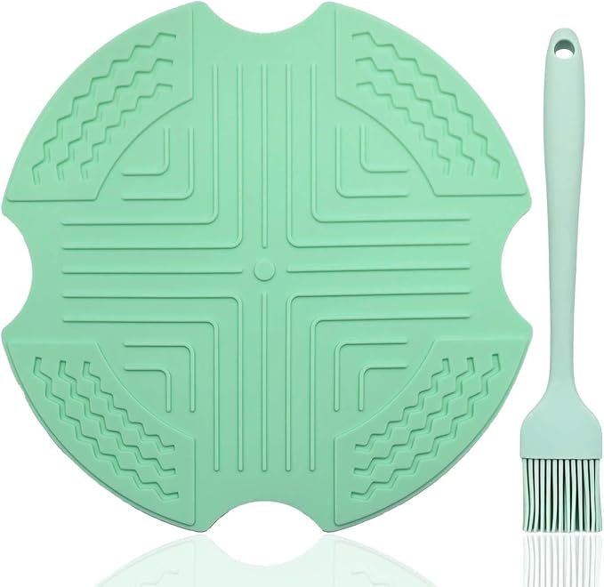 Air Fryer Trivets Silicone for Ninja Crispi,Protection for Countertop-Green | food-grade silicone materials, slip-resistant, heatproof, easy to clean,dishwasher safe, Ninja Crispi Airfryer Accessories