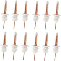 24 Pack Liquor Pour Spouts Set - Stainless Steel bottle spout and Liquor Pourers Dust Caps Covers Rose Gold White