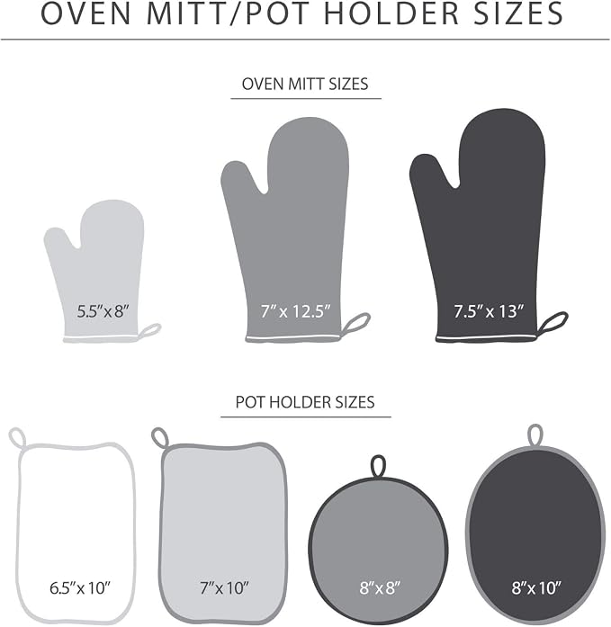 KITCHENAID Beacon Two-Tone Pot Holder 2-Pack Set, Contour Silver/Matte Black, 7"x10"