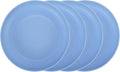 7.8 Inches Unbreakable Wheat Straw Plates - Reusable Plate Dinner Set - Dishwasher & Microwave Safe - Healthy, BPA Free & Eco-Friendly (7.8 Inches/4 Blue)
