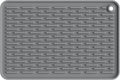 ME.FAN Silicone Dish Drying Mat for Kitchen Counter, Dish Drying Pad for Sink, Refrigerator or Drawer, Countertop Protection Pad S - 12'' x 8'' - Grey
