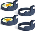 Egg Ring 4 Pack Silicone Rings for Frying Eggs, Non Stick Fried Egg Cooker Ring, Cute Animal Designs Gifts for Family Friends, 4-inch Round Egg Mold for Pancakes Breakfast Sandwich Elephant