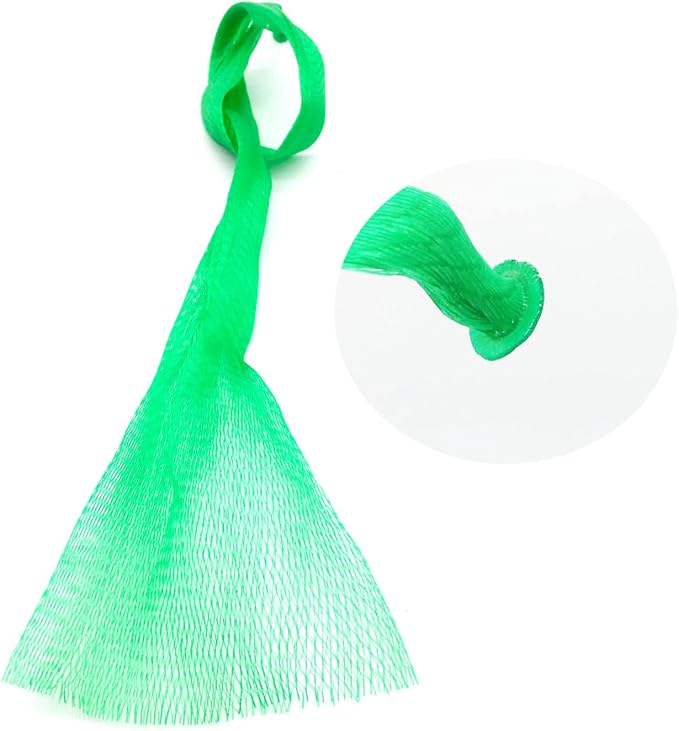 100Pcs Reusable Mesh Green Nylon Netting with Bags,15.7 Inch Reusable Nylon Mesh net Produce Grocery Toys Fruits Vegetables Storage Bags (100)