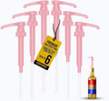 Premium Syrup Pump Compatible with Torani 750 ml Bottle, Davinci Syrups - No Spill, No Clog Syrup Pump Dispenser for Vanilla, Snow Cone, Blueberry, Coffee Flavoring & More (Pack of 6, Pink)