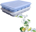 Tvmania Ice Cube Trays Set of 2, 15-Cube Silicone Molds with Removable Lids | Stackable, easy release, BPA-free, reusable, for freezer and whiskey