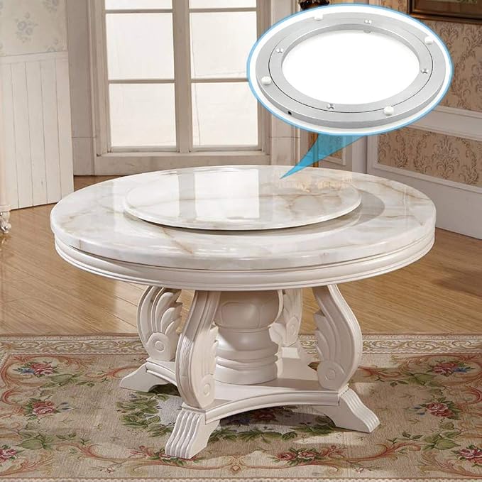Aluminum Heavy Duty Lazy Susan Rotating Turntable Bearing Swivel Plate Hardware for Dining-Table (6 inch)