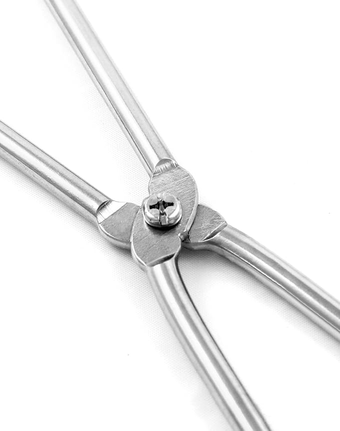 QWORK Crucible Tongs, 2 Pack 16" Stainless Steel Professional Grade Crucible Kit