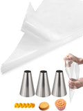 Macaron Piping Tips with Bags, #12 Round Tip for Macarons & Cake Decorating