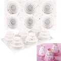 2 Pack 3 Tier Mini Cake Molds, 6 Cavity Silicone Cake Molds for Baking Cake Pop, Cakesicle, Brownie and Mousse (Confetti)