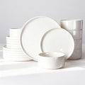Famiware Porcelain 18-Piece Dinnerware Set, White | Plates and Bowls for 6, Dishwasher & Microwave Safe, Chip & Scratch Resistant, Ideal for Everyday & Formal Use