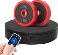 Motorized Rotating Display Stand with Remote, 4.53in 360 Electric Turntable for Display,Photography,3D Scanner Models, Motorized Lazy Susan and Photography Turntable Control Angle/Speed,Step/Swing/Continuous Rotation
