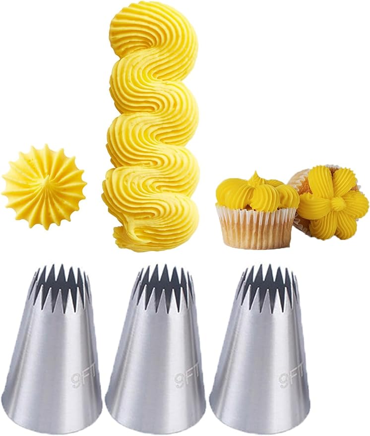 Piping Tips for Churro,Extra Large Star Tip for Piping Eclair,Mashed Potato