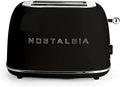 Nostalgia Classic Retro 2-Slice Toaster- Vintage Design- Enamel Coated Steel Body- Wide Slots for all Breads- Crumb Tray, Cord Storage- Defrost,Cancel and Bagel Function & 6 Toasting Levels- Black